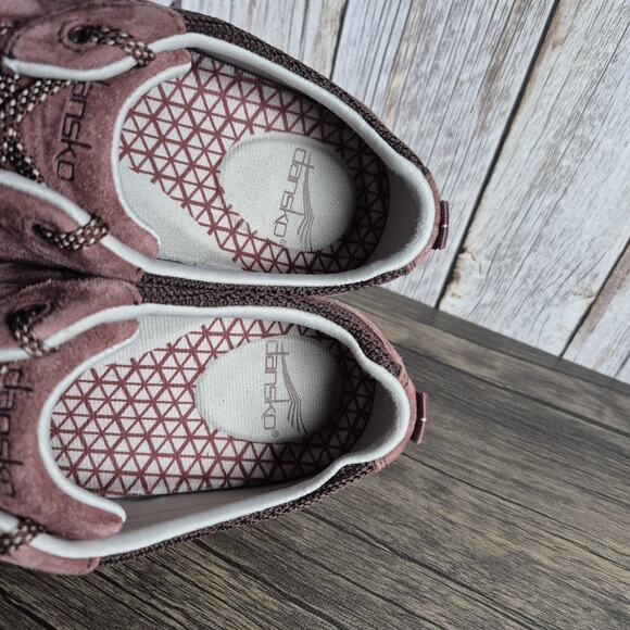 Dansko Paisley Suede Vibram Hiking Shoes Women's Sz 11-11.5 EU41 Maroon (VGC) - Picture 7 of 9